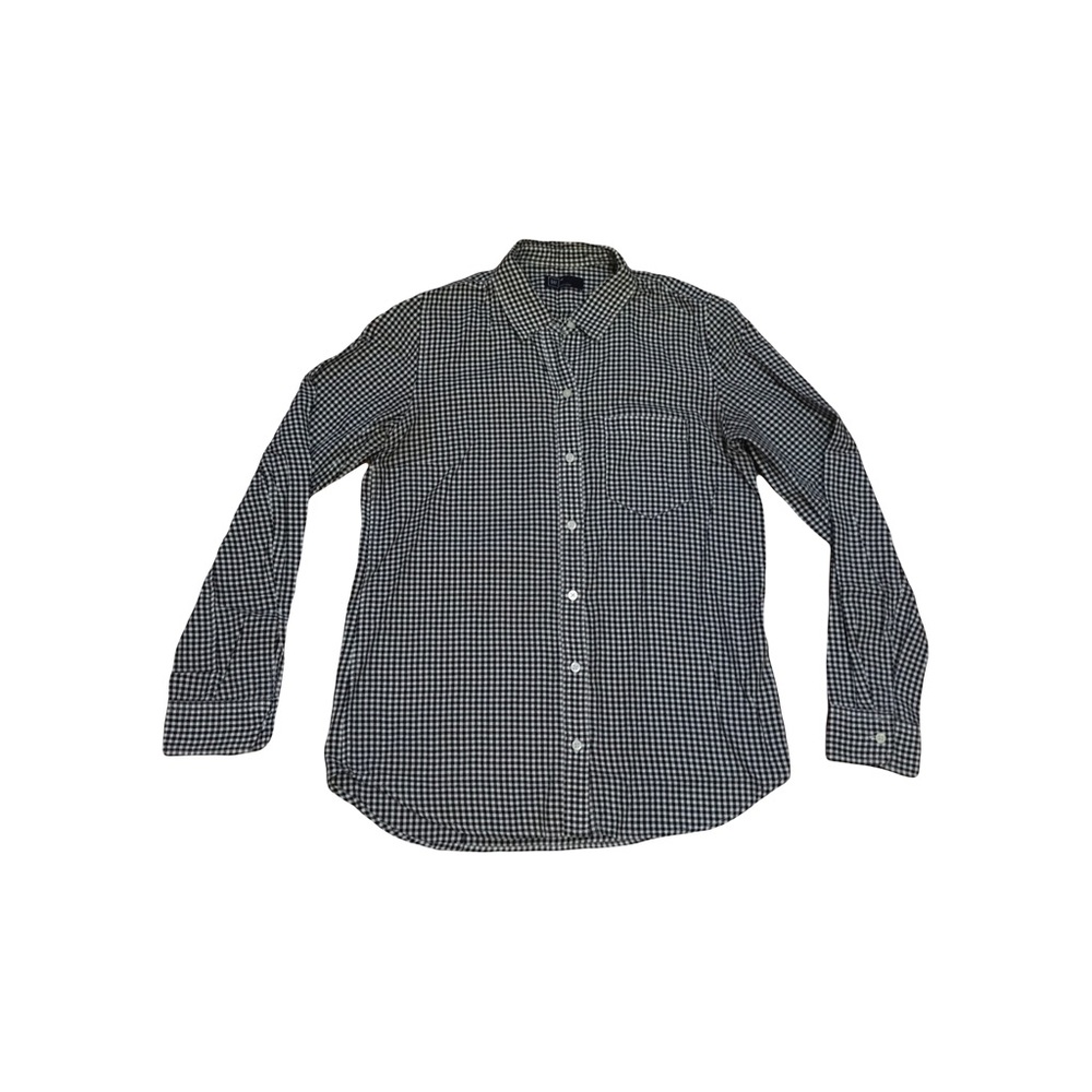 GAP XS Black & White Button up Shirt Top Long sleeve Front pocket GUC
